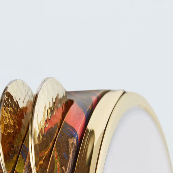 Marbleized Riq With Muntz Brass Cymbal | 23cm | Synthetic Skin